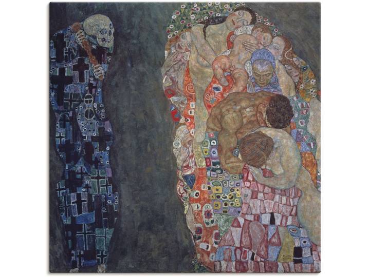 Leinwandbild ARTLAND Tod und Leben. Vollendet 1916. , bunt (farbe bild(er): bunt), B:100cm H:100cm, Bilder, Leinwandbild, auf Holzrahmen gespannt