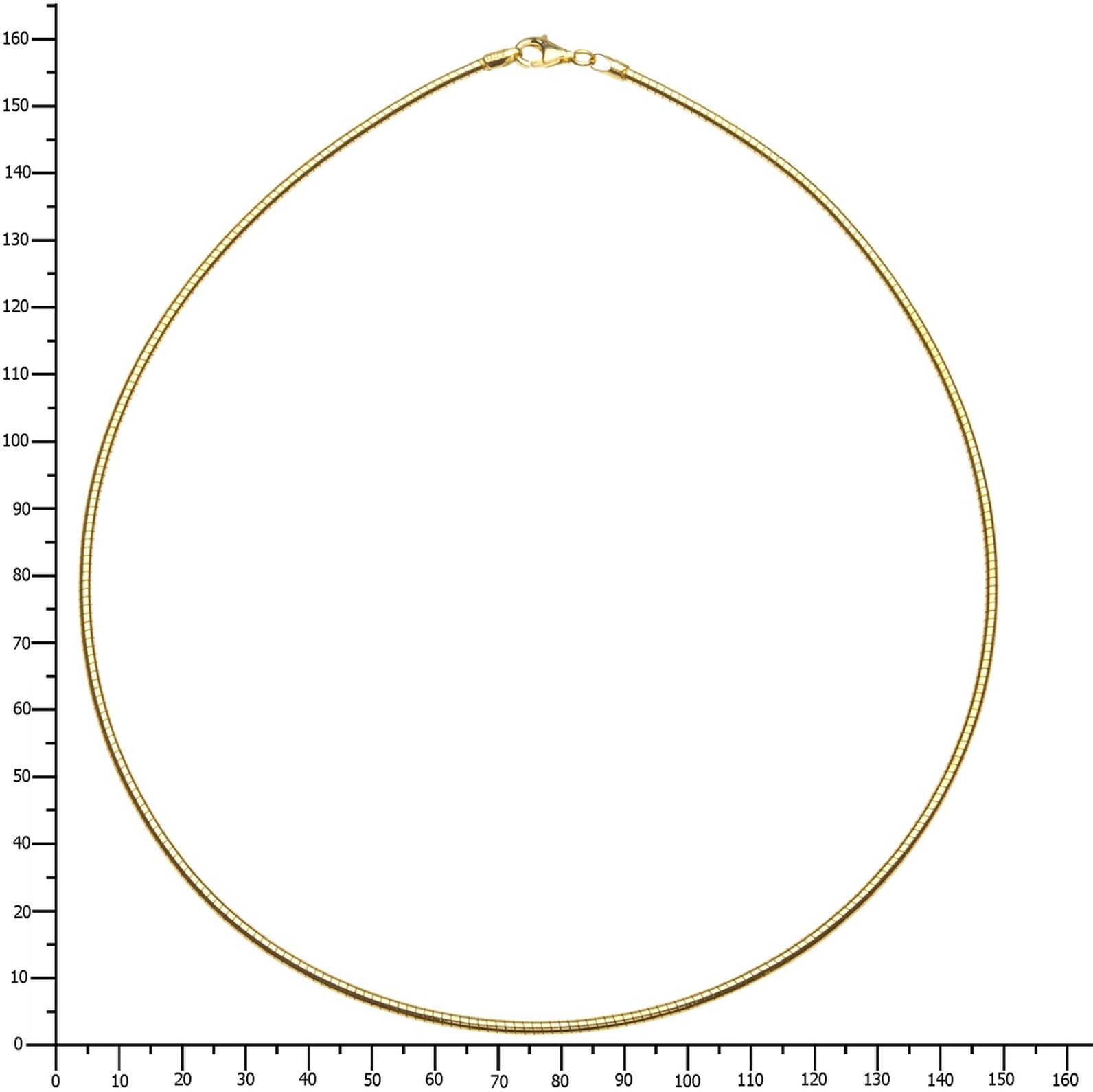 Halsreif OSTSEE-SCHMUCK "Ostsee-Schmuck Halsreif Omega 2,2 mm Halsreif Omega 2,2 mm" Gr. 42, gold (weiß, neutral), Halsketten, Damen, 42cm, Silber 925 (Sterlingsilber), L: 42, Halsreif