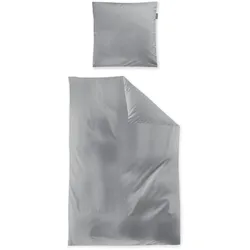 Bettwäsche PARIS Mako-Satin (BL 200x200 cm) - grau - BL 200x200 cm