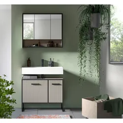 Badezimmer Bagno 2-teilig Kaschmir/Schwarz