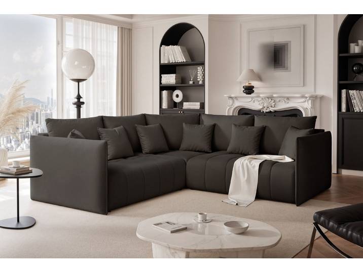 yourhouse24 Ecksofa OLIMPIA Universell stellbar (235 cm) mit Schlaffunktion & Bettkasten