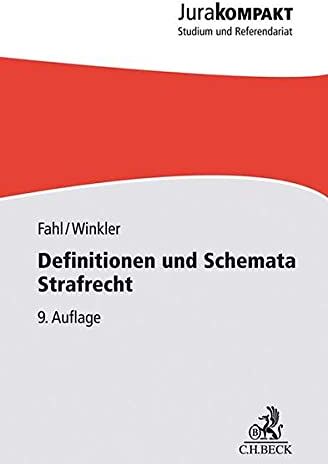 Christian Fahl - Definitionen und Schemata Strafrecht - Preis vom 30.09.2026 09:01:18 h