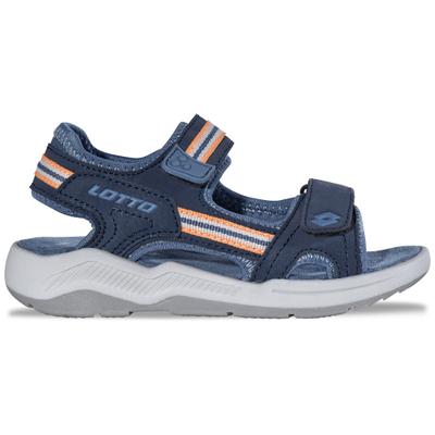 Sandale LOTTO, Mädchen, Gr. 26, blau (navy, midblau), Synthetik, mehrfarbig, Schuhe Sandale, - mit Flexkerben für einen natürlichen Bewegungsablauf