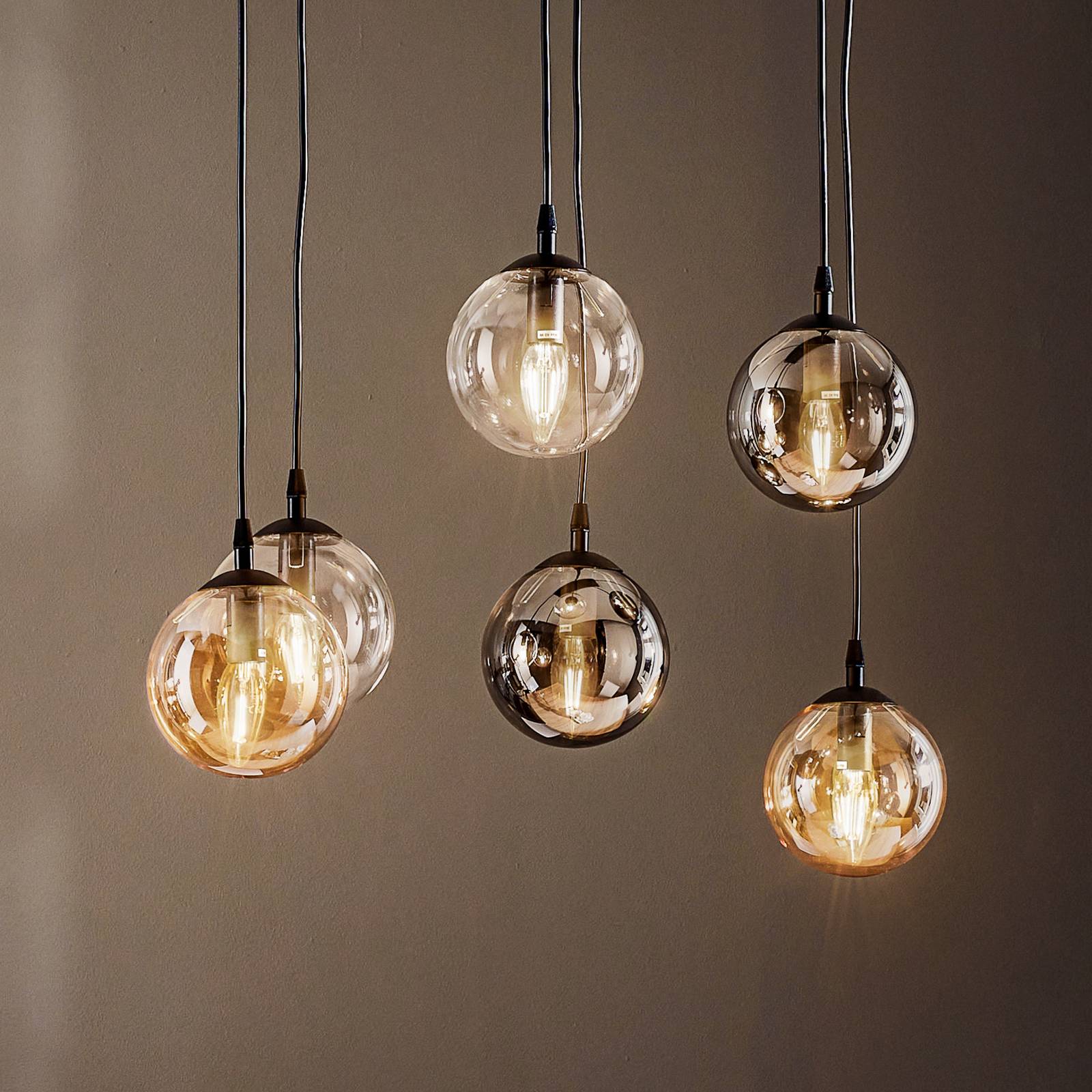 Glas Hängelampe Glassy EMIBIG LIGHTING, dimmbar, schwarz, für Wohn- / Esszimmer, Glas, Modern, Pendelleuchte