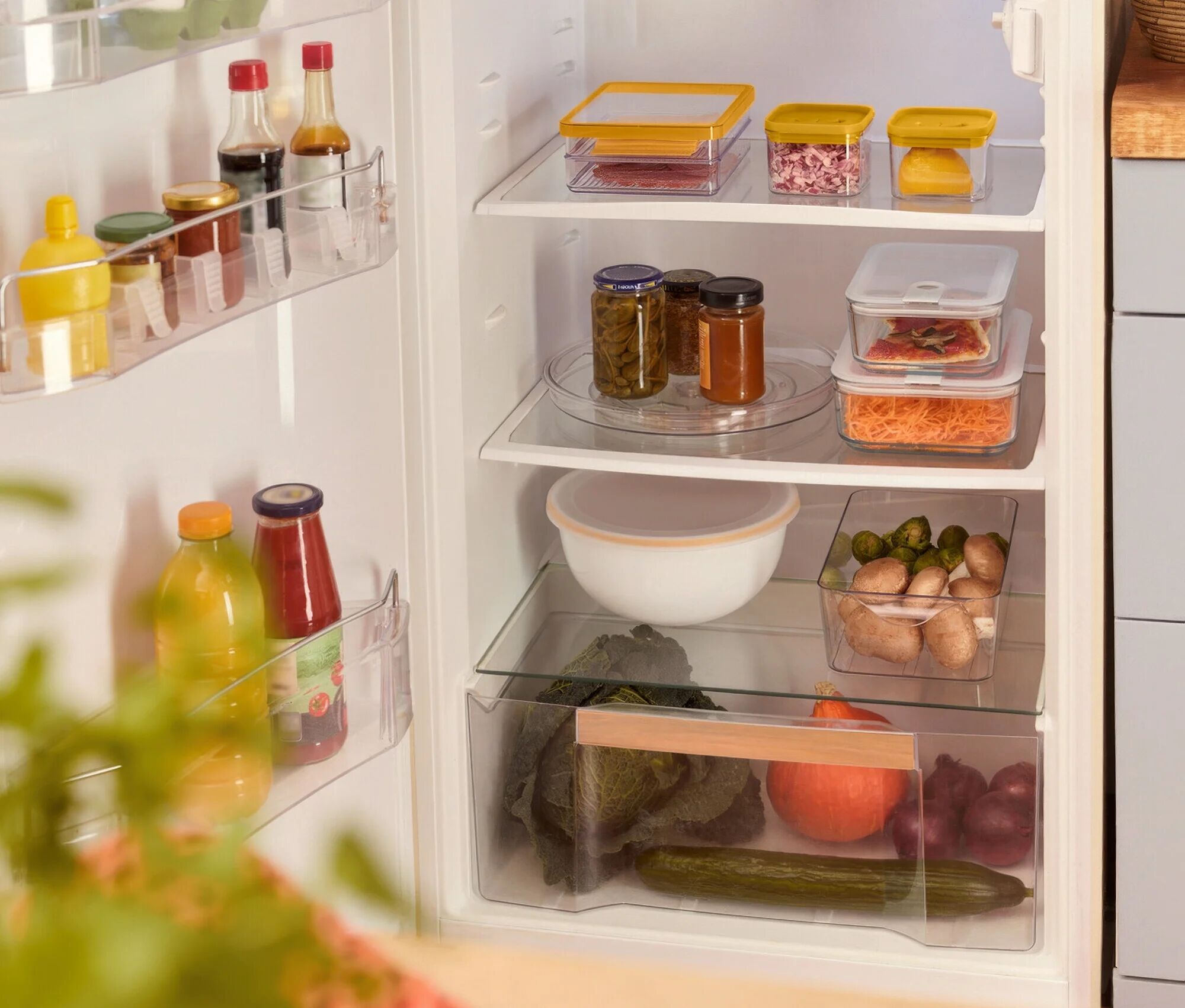 Tchibo - 4 Kühlschrank-Trenner - transparent