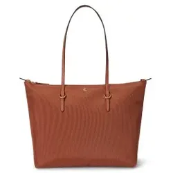 Lauren Ralph Lauren für Damen. 431916737051 Keaton mittelgroße braune Nylon Tragetasche (OSFA), Lässig
