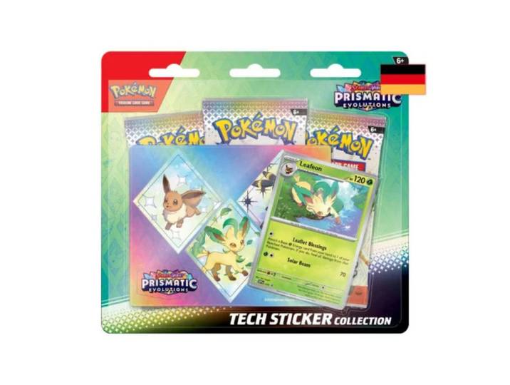 The Pokémon Company International Spiel Pokémon - Karmesin & Purpur Prismatische Entwicklungen Tech-Sticker-Ko