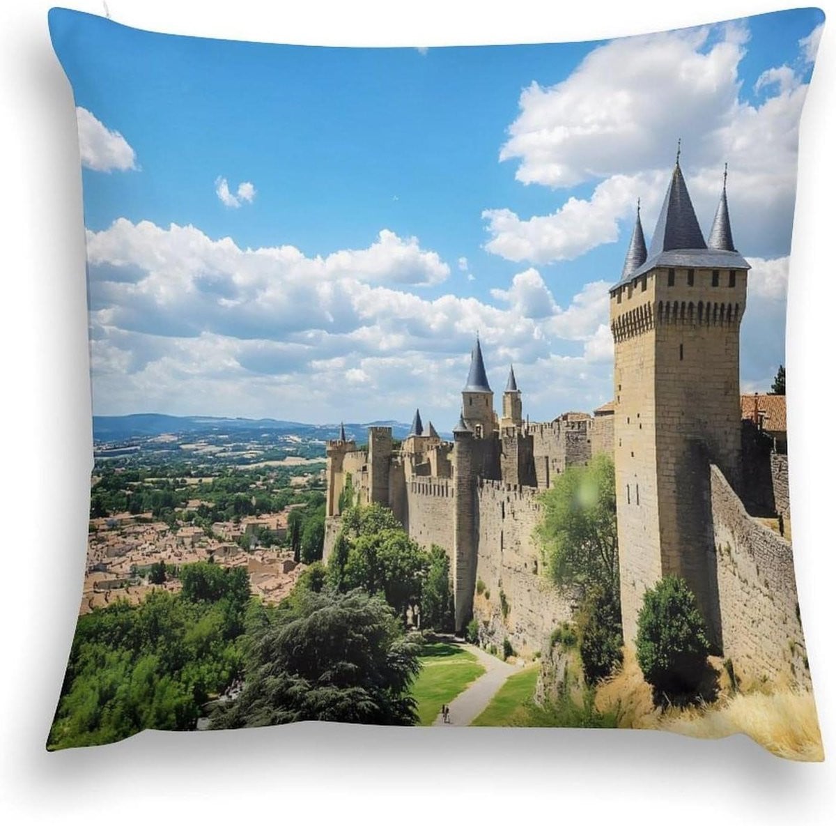 Kussenhoes Comfort Zachte Pluche Decoratie Woonkamer met Onzichtbare Rits 66 x 66 cm