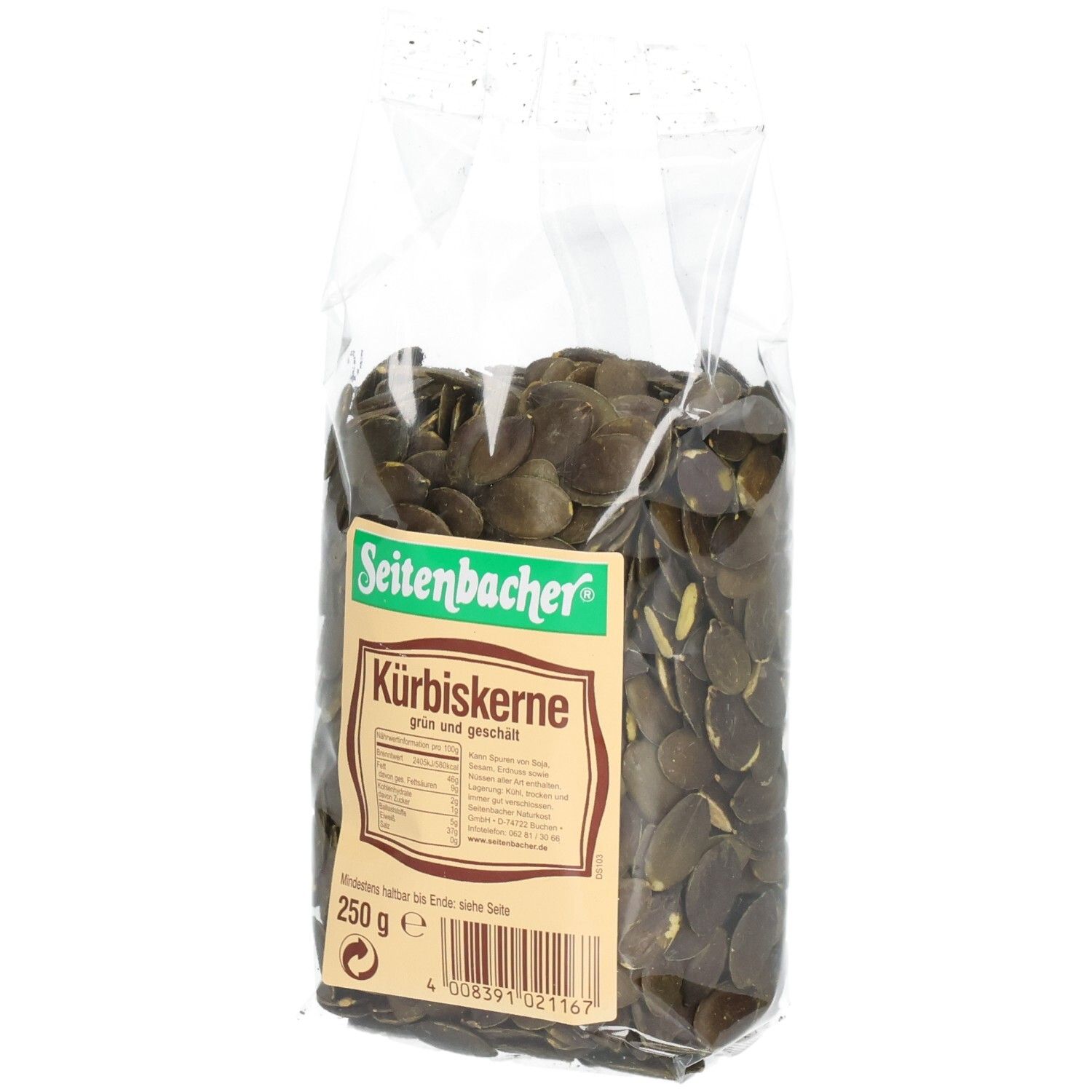 Seitenbacher Kürbiskerne 250 g Kerne
