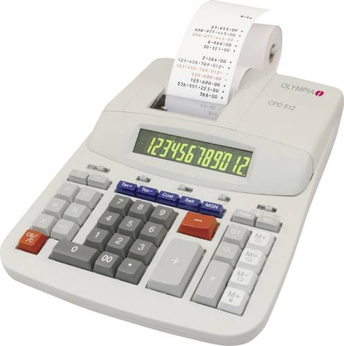 Olympia CPD 512 Druckender Tischrechner Beige Display (Stellen): 12 netzbetrieben (B x H x T) 210 x 67 x 295 mm