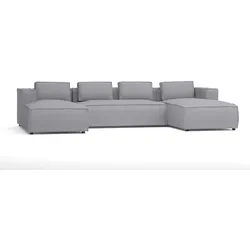 WOHNLANDSCHAFT Zenith Grau Luxusmicrofaser