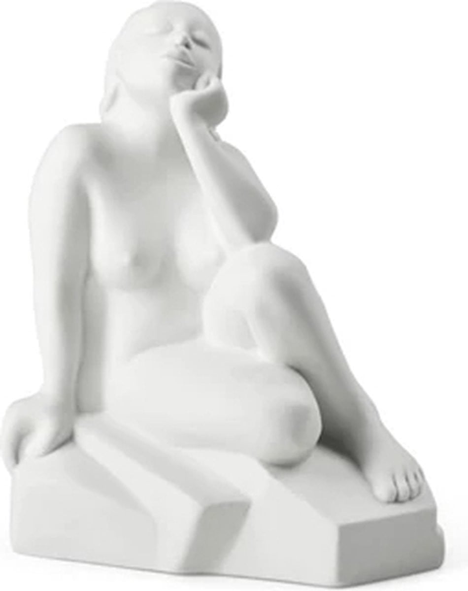 Kähler Moments of Being beeld Silent Change wit porselein H: 18,5 cm