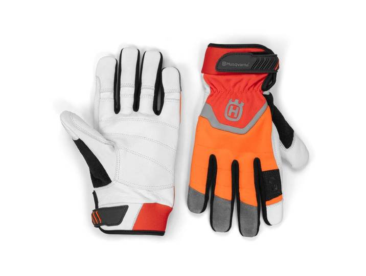 Gartenhandschuhe HUSQVARNA Technical 20 Grösse: 8 , orange, schwarz, Leder, Handschuhe, Gartenhandschuhe