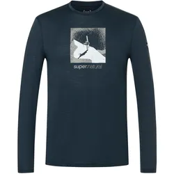 Super Natural, Herren, Funktionsshirt, Almost Done L/S (M), Blau