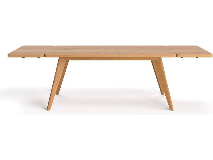 Table à rallonge Grace\, 180x90 cm + rallonge de table 1x50 cm\, bois massif\, meuble design