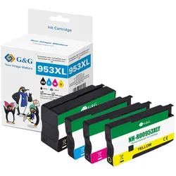 4 G&G XL-Druckerpatronen kompatibel zu HP 953XL