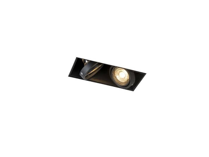 Spot encastré intelligent noir avec 2 GU10 WiFi sans bordure -