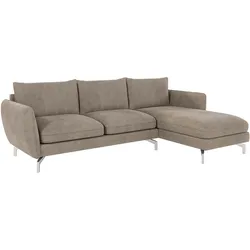ECKSOFA Elou Dunkelbeige Microfaser
