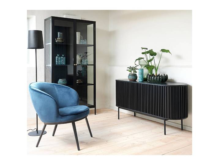 Buffet vitrine I 90 x 190 x 40cm Noir