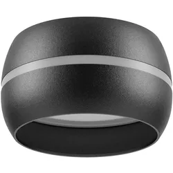ledscom.de Deckenleuchte / Lampenfassung FUNT, schwarz matt, 90mm Ø, inkl LED 560lm, weiß