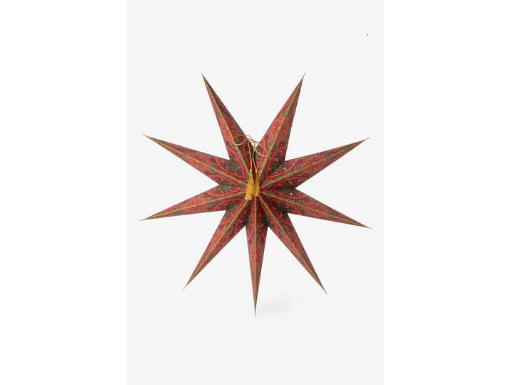 Paarse kerstster met LED-licht large