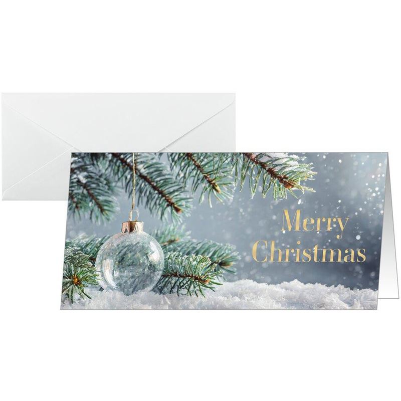 SIGEL Weihnachtskarten Snowy Idyll DS637 DIN lang, 25 St.
