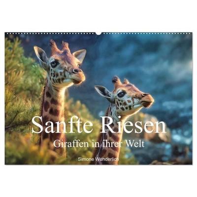 Sanfte Riesen - Giraffen in ihrer Welt (Wandkalender 2027 DIN A2 quer), CALVENDO Monatskalender