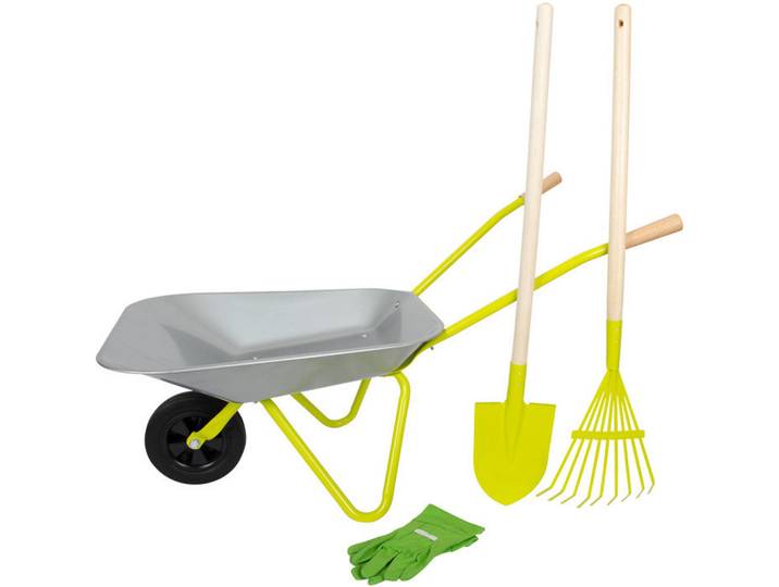 small foot Kinderschubkarre, Mehrfarbig, Metall, Kunststoff, 79x50x36 cm, EN 71, qualitativ hochwertig, Freizeit & Co, Gartenspielzeug, Sonstiges Gartenspielzeug