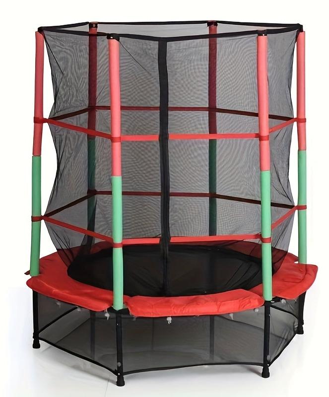 Fitness-Trampolin, 160 cm - Sporttrampolin mit Sicherheitsnetz und rutschfestem Rahmen für den Heimgebrauch