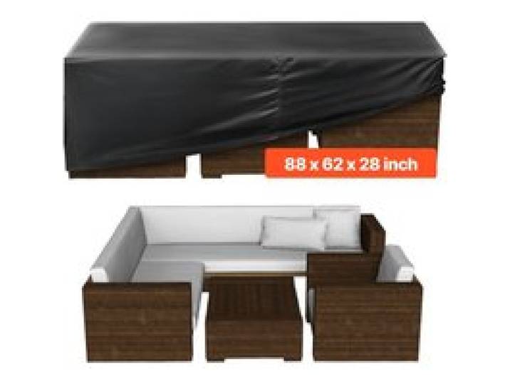 VEVOR Schutzhülle Abdeckung für Terrassenmöbel Gartenmöbel aus Oxford-Gewebe 420D wasserfeste rechteckige Terrassentischabdeckungen mit Belüftung für jedes Wetter, Abdeckplane (224 x 158 x 71 cm)