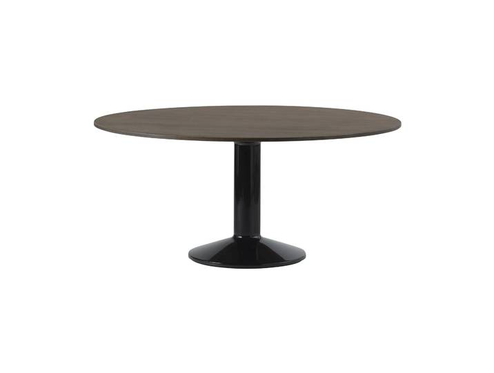 Muuto Table à pied central Midst Dark oiled oak-black, Ø160 cm