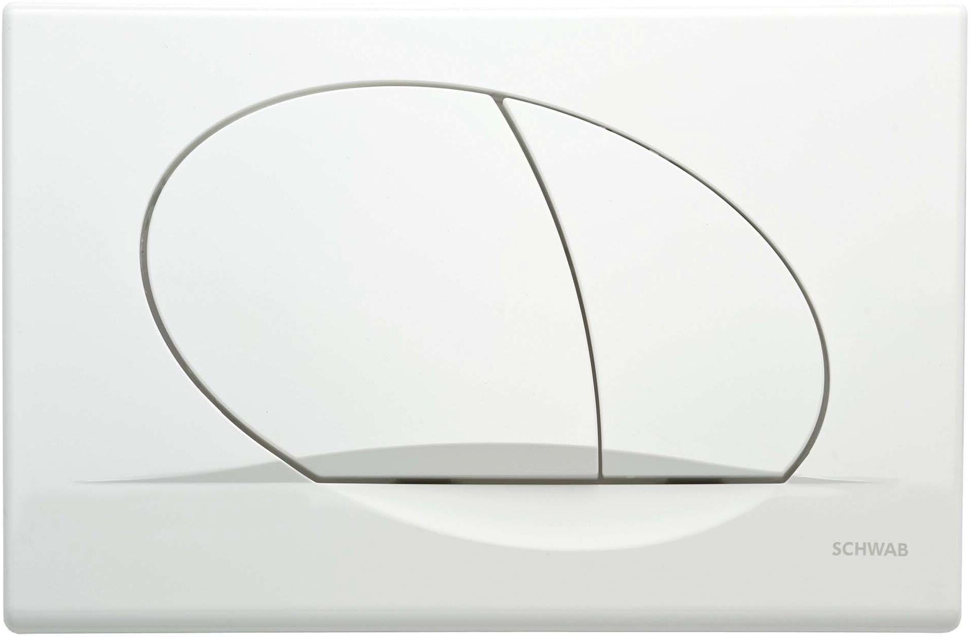 Fluidmasterfamilybrands PLACCA WC SCHWAB OVATE DUO BIANCA DOPPIO FLUSSO PER CASSETTE SERIE 198