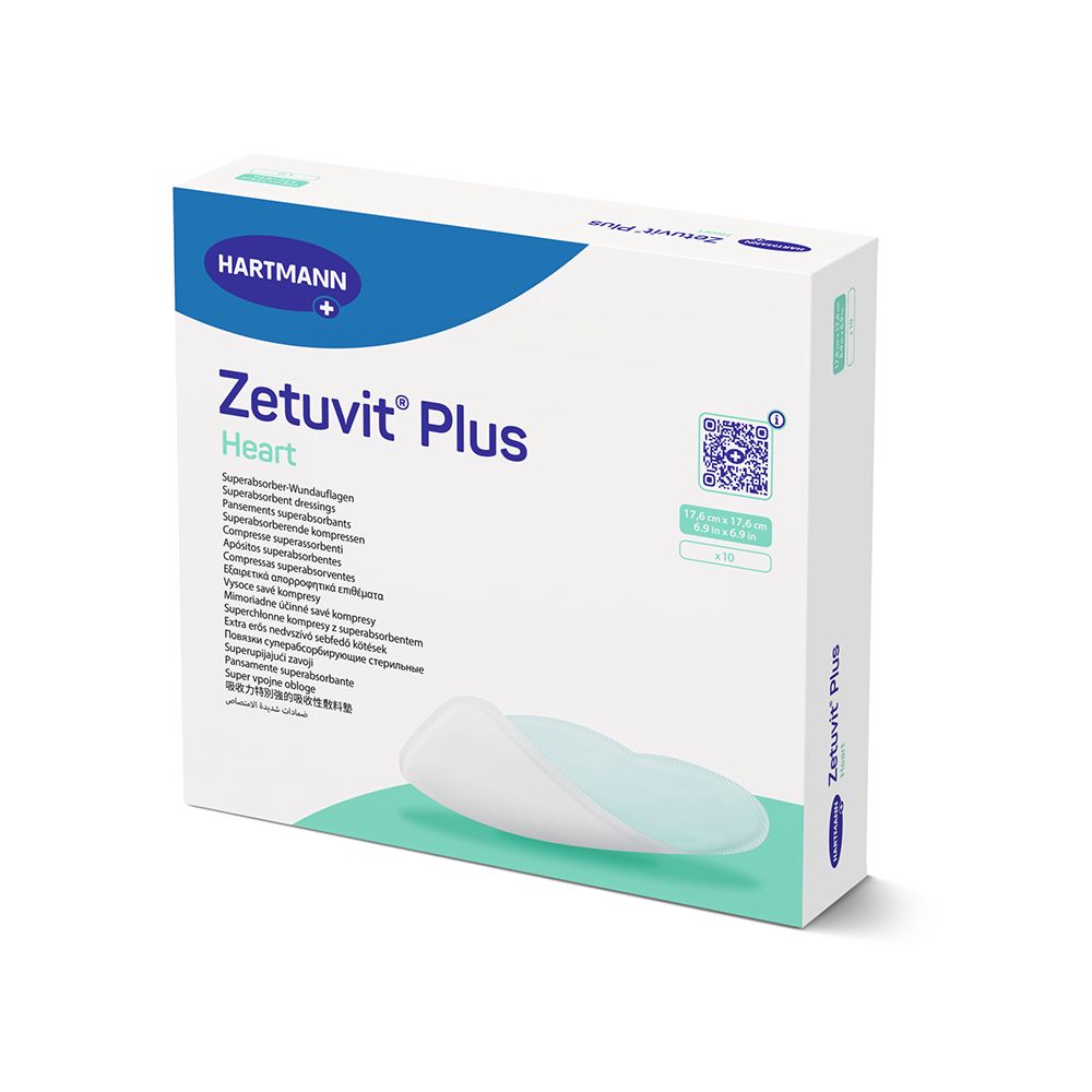 Zetuvit Plus Heart 17,6x17,6 cm Wundauflage 10 St Verband