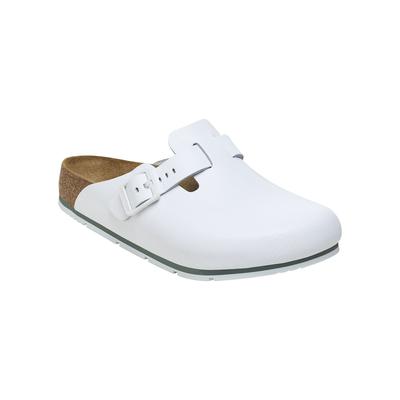 Berufsschuh BIRKENSTOCK "Boston Pro" Gr. 41, weiß, 41, Obermaterial: 50% Rindsleder Leather cow. 50% Lammleder LEL., Schuhe