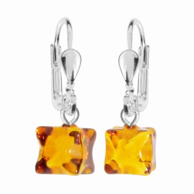 Paar Ohrhänger OSTSEE-SCHMUCK "Ostsee-Schmuck Ohrhänger Klassisch 6x6 mm", weiß, Ohrringe, Damen, 23x6mm, Silber 925 (Sterlingsilber)