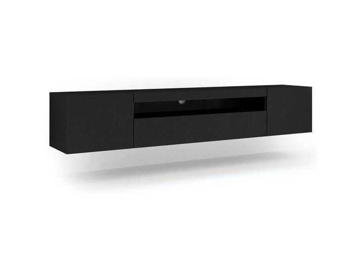 Petits-meubles Tv-Möbel Aurus Schwarz, 200x36x37 cm, Wohnzimmer, TV Möbel, TV-Ständer