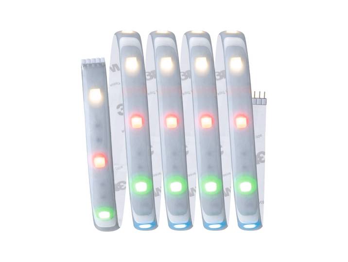Paulmann MaxLED 250 Basisset IP44 RGBW ZigBee 1,5m 250, dimmbar, alu / grau / zink, für Wohn- / Esszimmer, Kunststoff, Modern, Smart LED Strip