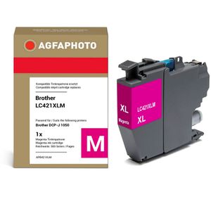 AgfaPhoto kompatibel für Brother LC-421XLM, magenta, 500 Seiten, Druckleistung XL,  Tinte