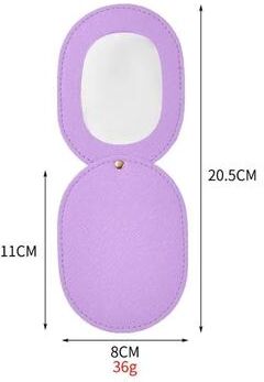 Uplift Picks Ultra Thin PU Leather Pocket Mirror Double Sided Stainless Steel Travel Mirror 05