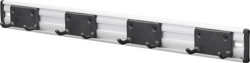 Fiskars 1082705 OneClick Gartengerätehalterung, Wandhalterung mit 5 beweglichen Doppelhaken (B x H) 648mm x 67mm 1St.