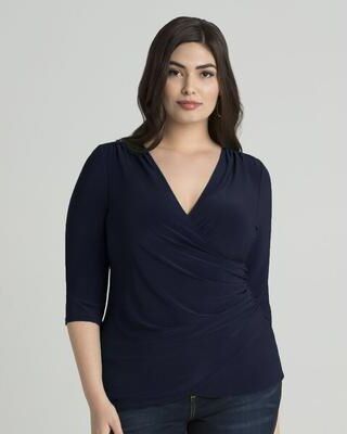 KIYONNA Femme Fatale Faux Wrap Top