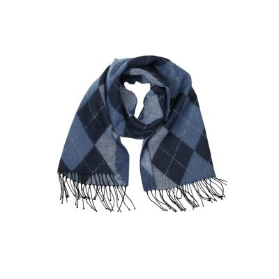 Wollschal "Argyle", Damen, blau, Polyacryl, COLLEZIONE ALESSANDRO, gemustert, Basic, Modetücher, mit Karomuster, warm und weich