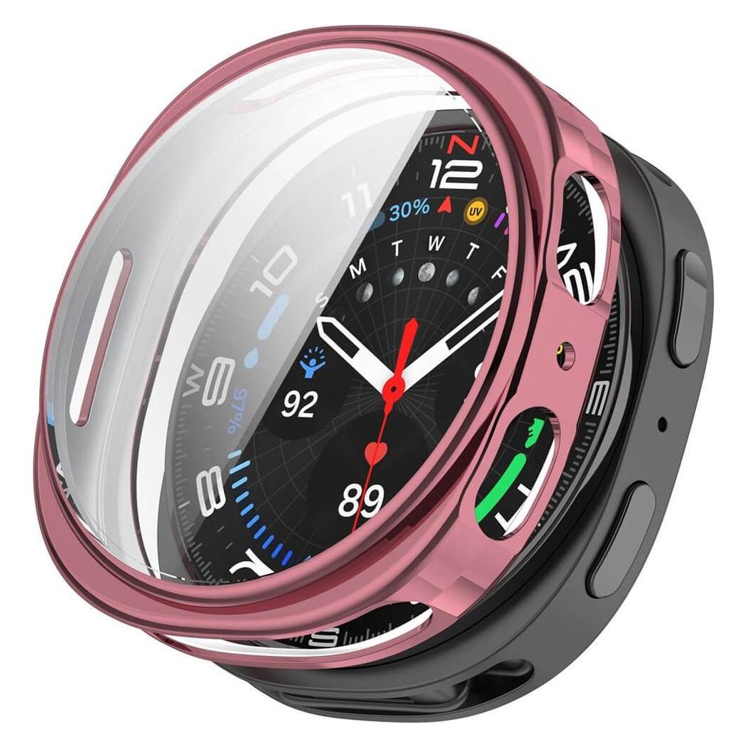 Cover-Discount Samsung Galaxy Watch 8 - Gummi Schutz Case Metall-Look (69310421)