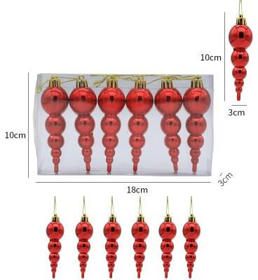 Modern Home Fixes Christmas Tree Decoration Set, Christmas Tree Pendant Ornaments, Holiday Decoration Props, Christmas Ornament Pack red