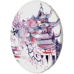 RUNDES BILD Rosa 60/60 cm