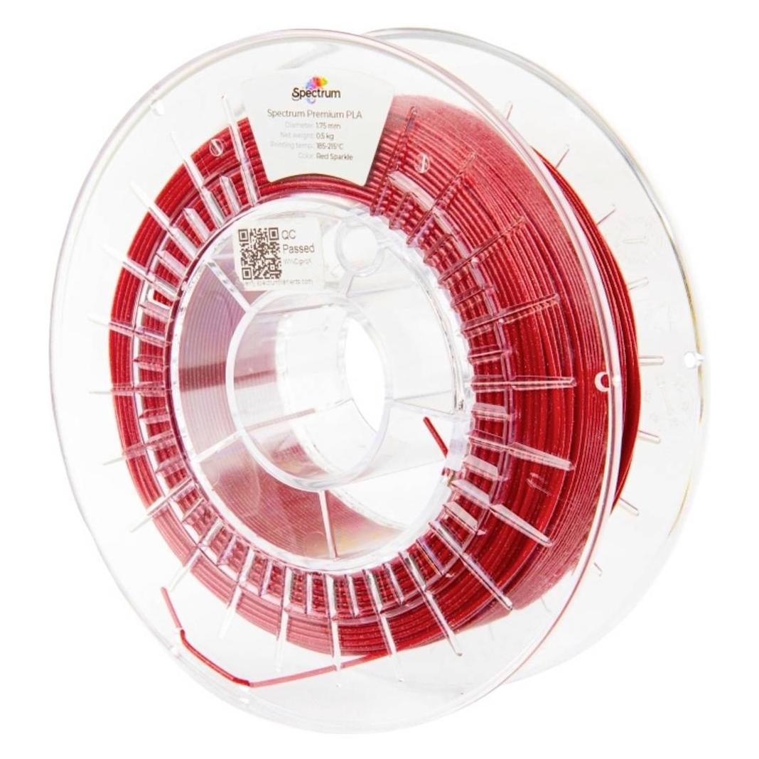 Spectrum Filament PLA Glitter 500g, sparkle red (PLA, 500 g, 1.75 mm) (80272)