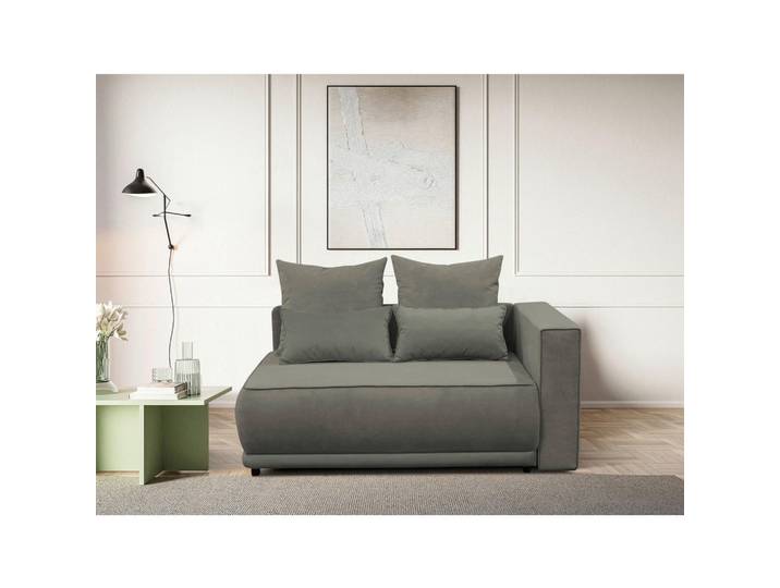 Mid.you Récamiere Iga, Dunkelgrau, Kunststoff, Füllung: Schaumstoff, 168x73x99 cm, Made in EU, Wohnzimmer, Sofas & Couches, Sofas, Recamieren