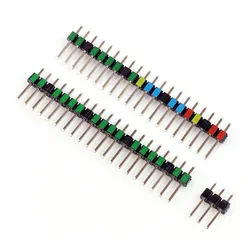 Stiftleisten / Pin Header Set für Raspberry Pi Pico, farbig kodiert, seitlich