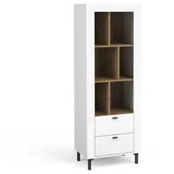 BÜCHERREGAL Monta mit 2 Schubladen, Weiß