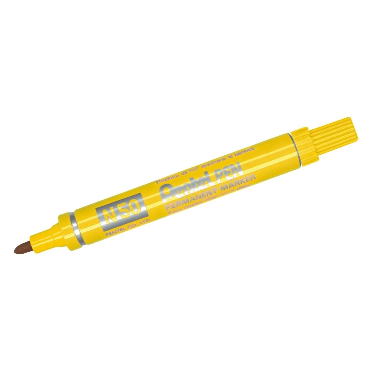 Pentel Permanent Marker N50, gelb, Rundspitze (1x) (N50-GE)